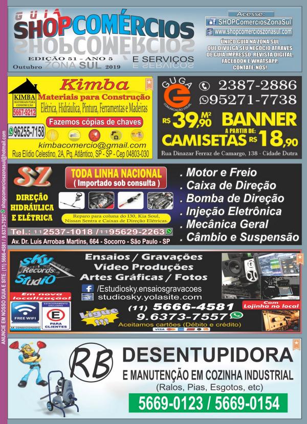 GUIA SHOPCOMÉRCIOS ZONA SUL #51 OUTUBRO/19 GUIA SHOPCOMÉRCIOS #51 OUTUBRO_2019.PDF