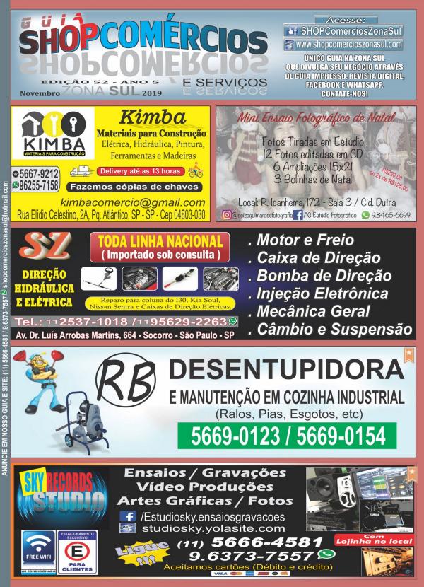 GUIA SHOPCOMÉRCIOS ZONA SUL #52 NOVEMBRO 2019 GUIA SHOPCOMÉRCIOS #52 NOVEMBRO 2019.PDF