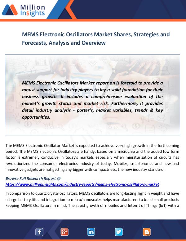 MEMS Electronic Oscillators Market