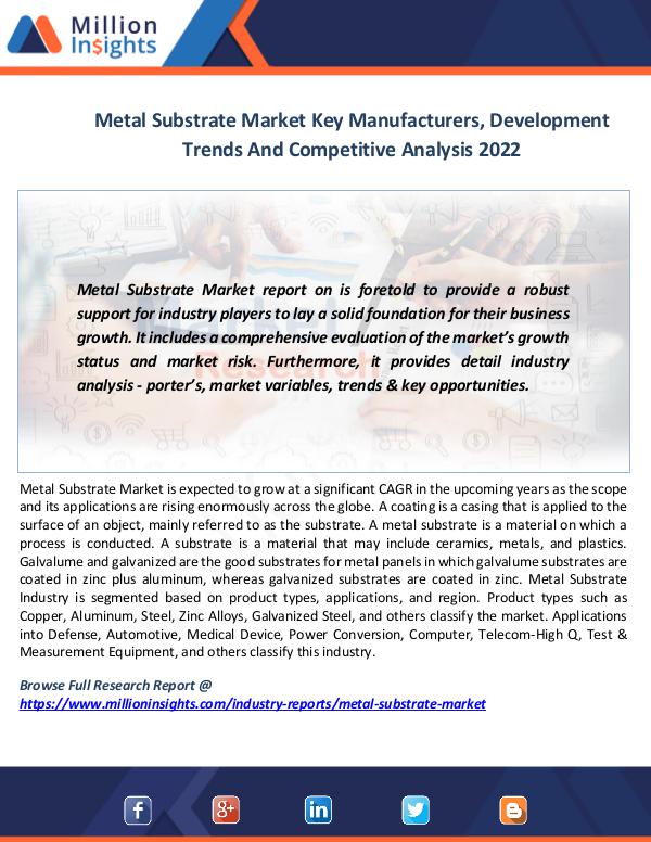 Market News Today Metal Substrate Market