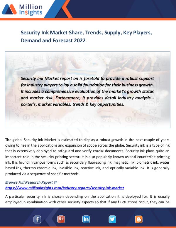 Security Ink Market