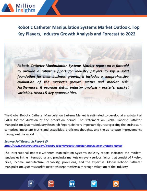 Market News Today Robotic Catheter Manipulation Systems Market