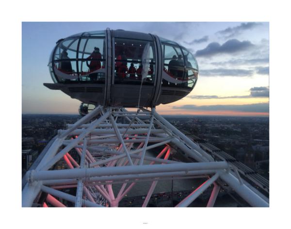 London from a bird's-eye view London Eye. August 2017