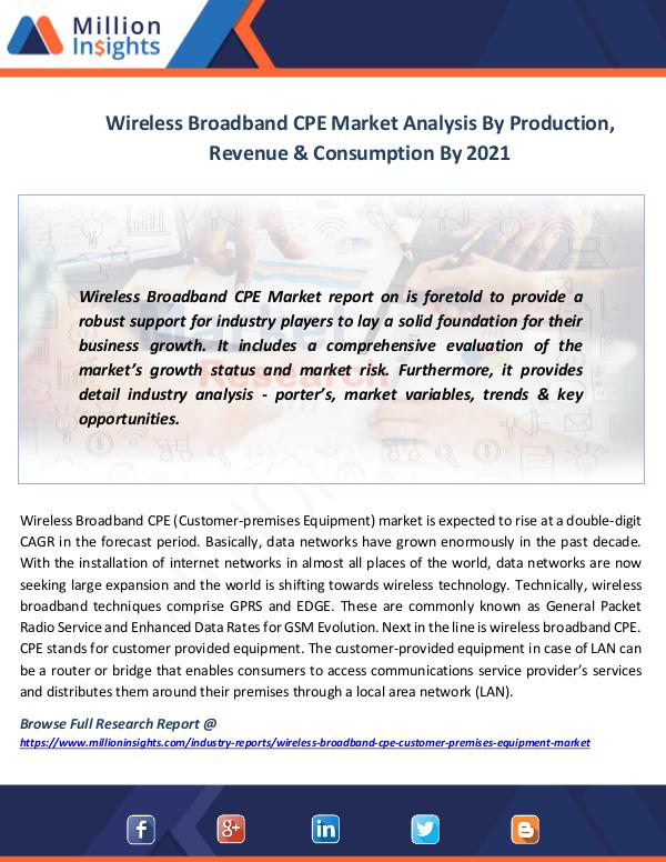 Wireless Broadband CPE Market