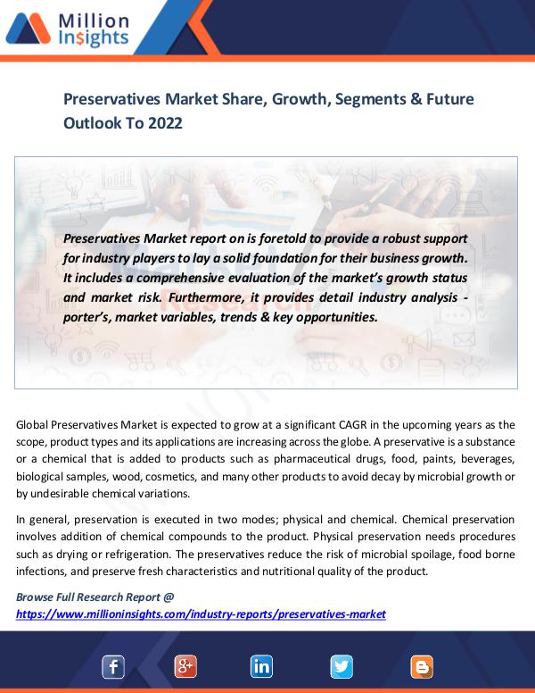 Preservatives Market