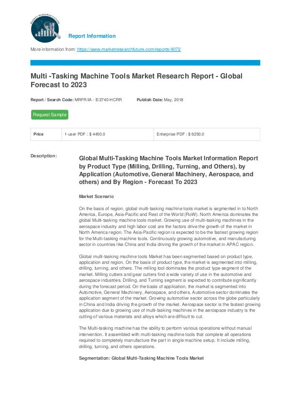 Multi -Tasking Machine Tools Market Report - Forec