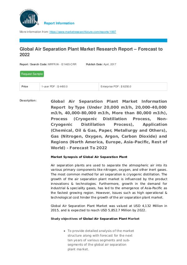 Air Separation Plant Market Research Report - Fore