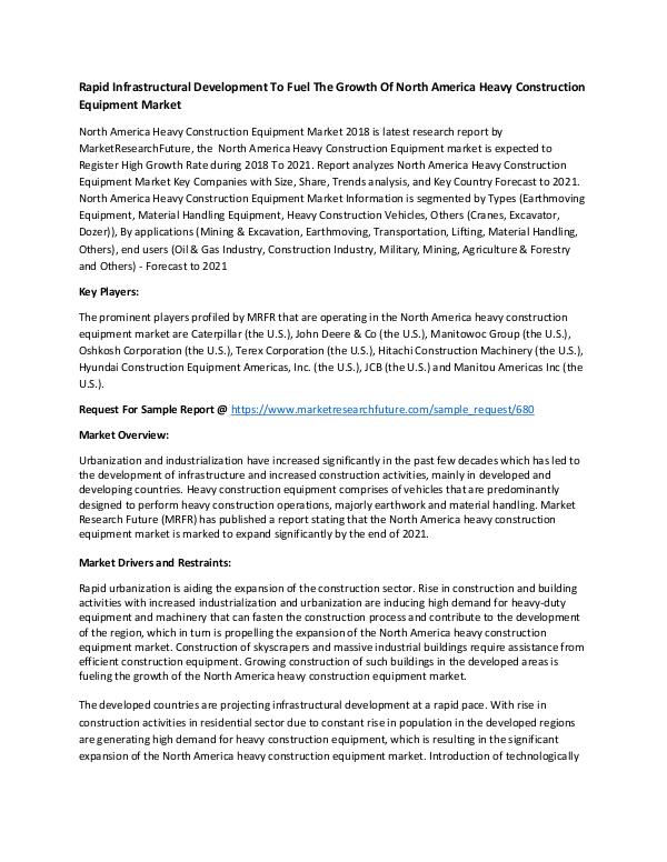 North America Heavy Construction Equipment Market