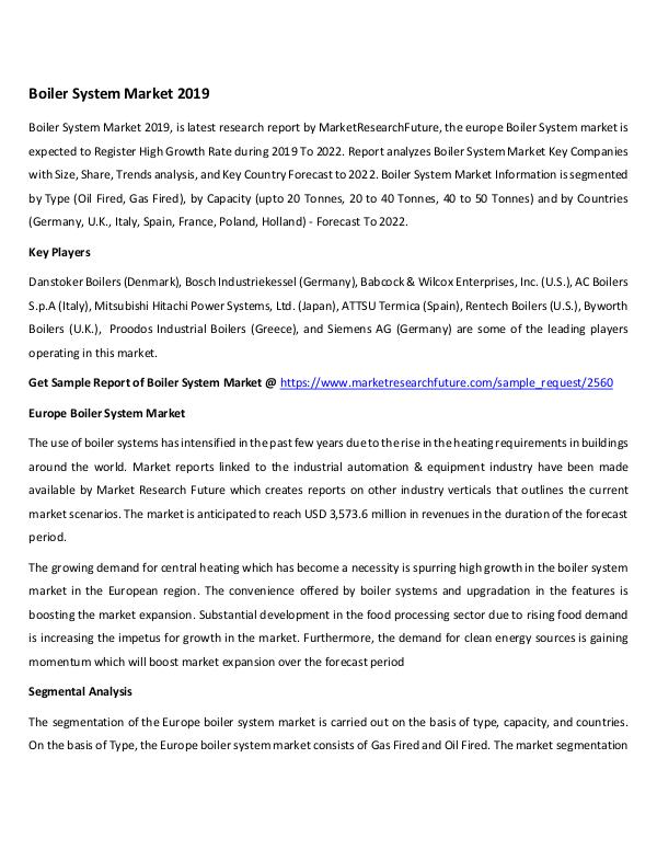 Europe Boiler System Market