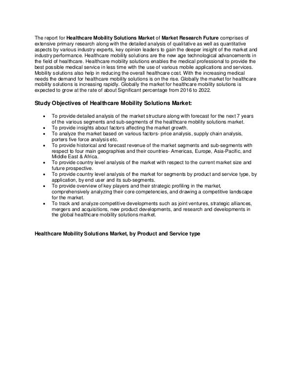 Healthcare Mobility Solutions Market