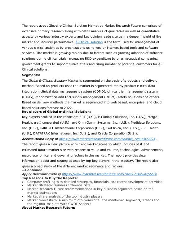 Healthcare Publications e-Clinical Solution Market