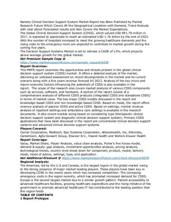 Clinical Decision Support System Market