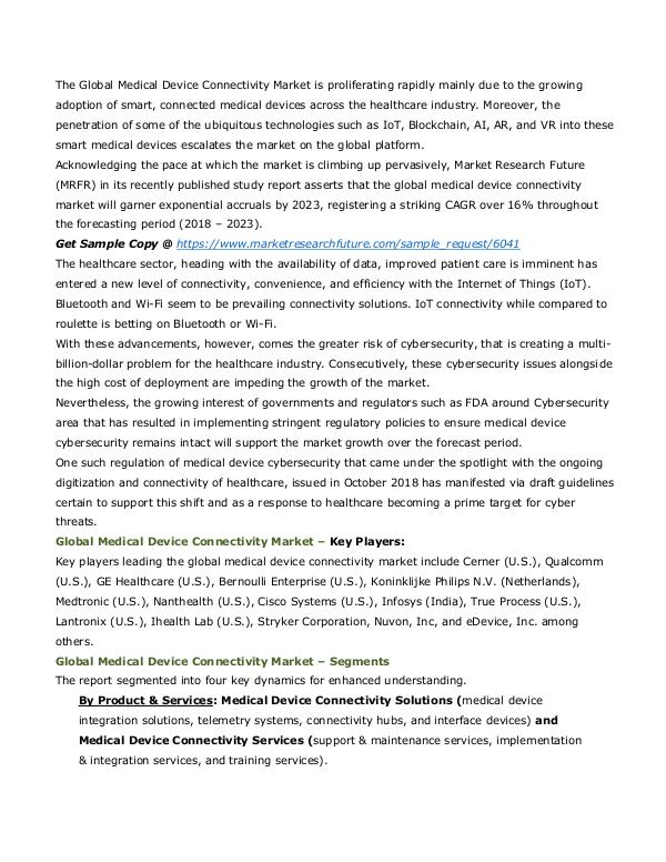 Medical Device Connectivity Market