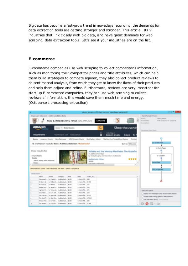 My first Magazine 9 Industries Benefit from Web Scraper Octoparse