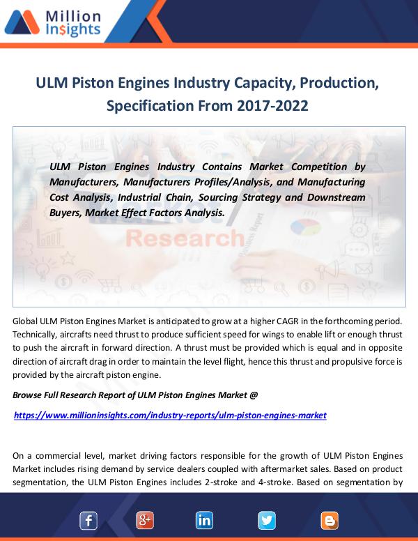 Market Revenue ULM Piston Engines Industry Capacity, Production