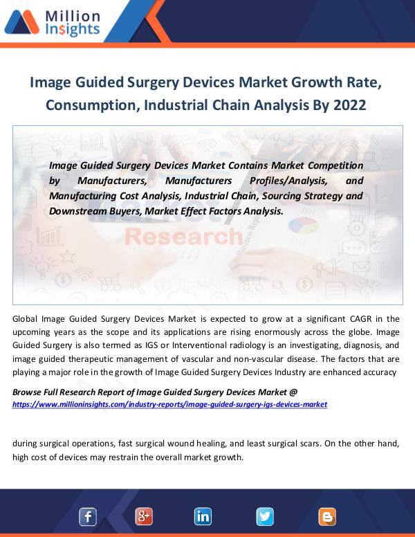 Market Revenue Image Guided Surgery Devices Market Growth Rate