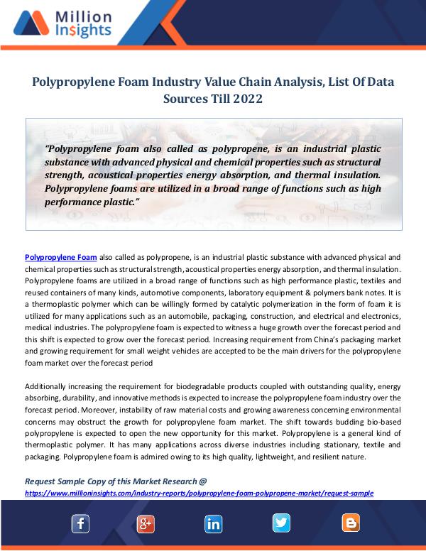 Polypropylene Foam Industry Value Chain Analysis