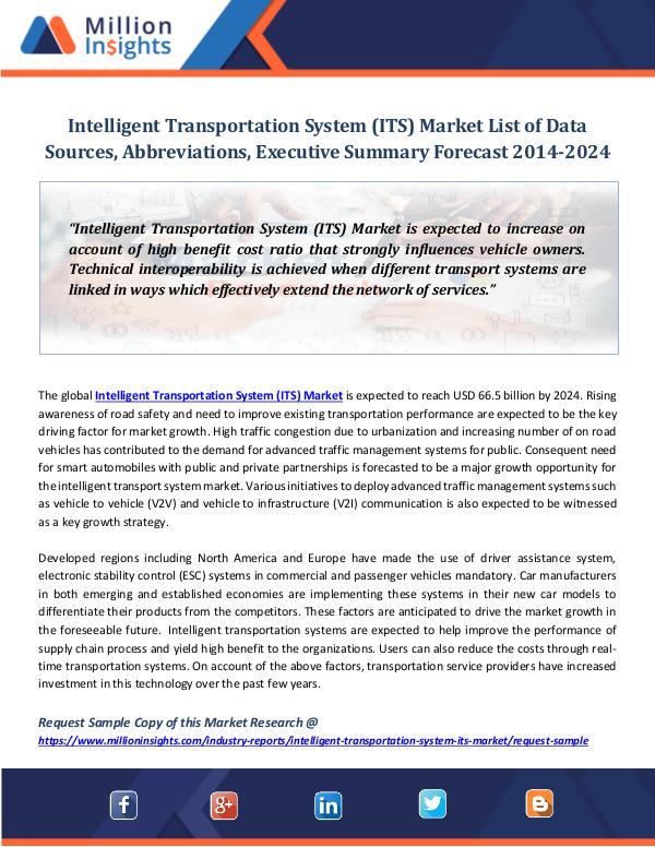 Intelligent Transportation System (ITS) Market