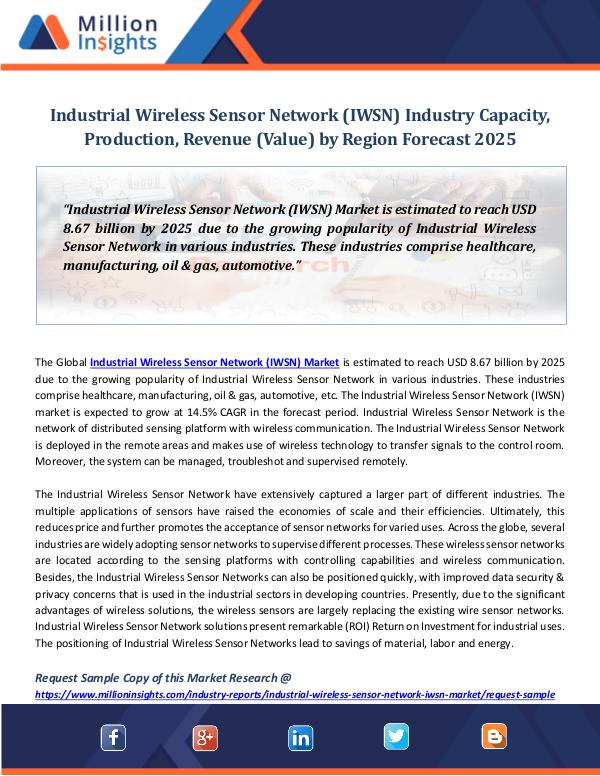 Market Revenue Industrial Wireless Sensor Network (IWSN) Industry