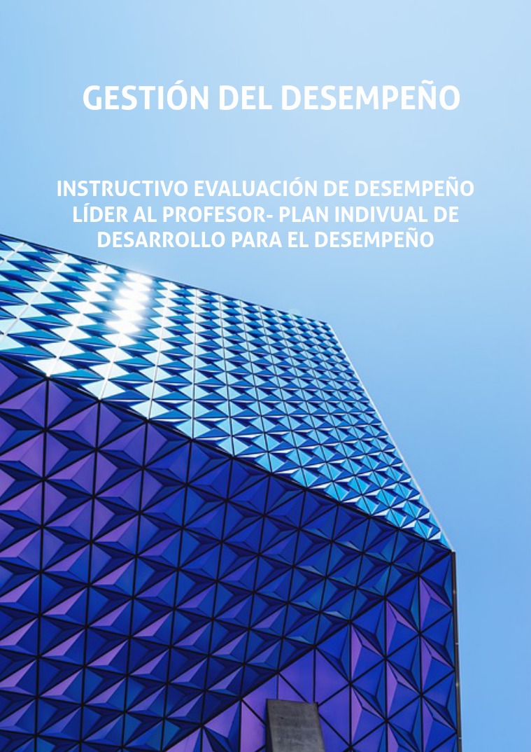 Evaluación de desempeño Líder al profesor Evaluación de desempeño profesores