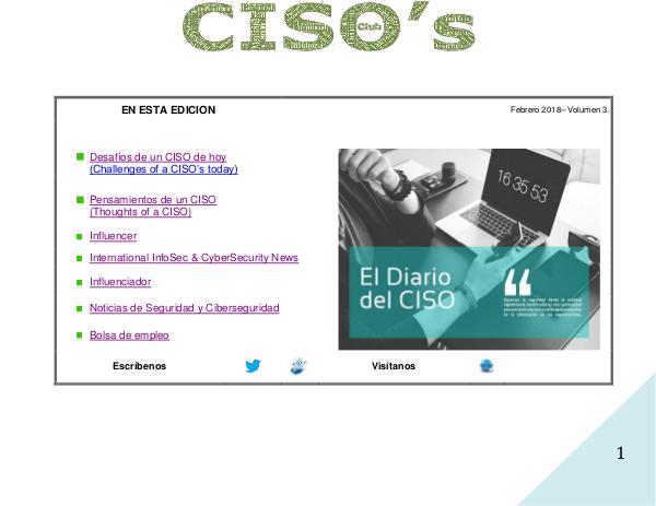 El Diario del CISO Volumen 3 2018