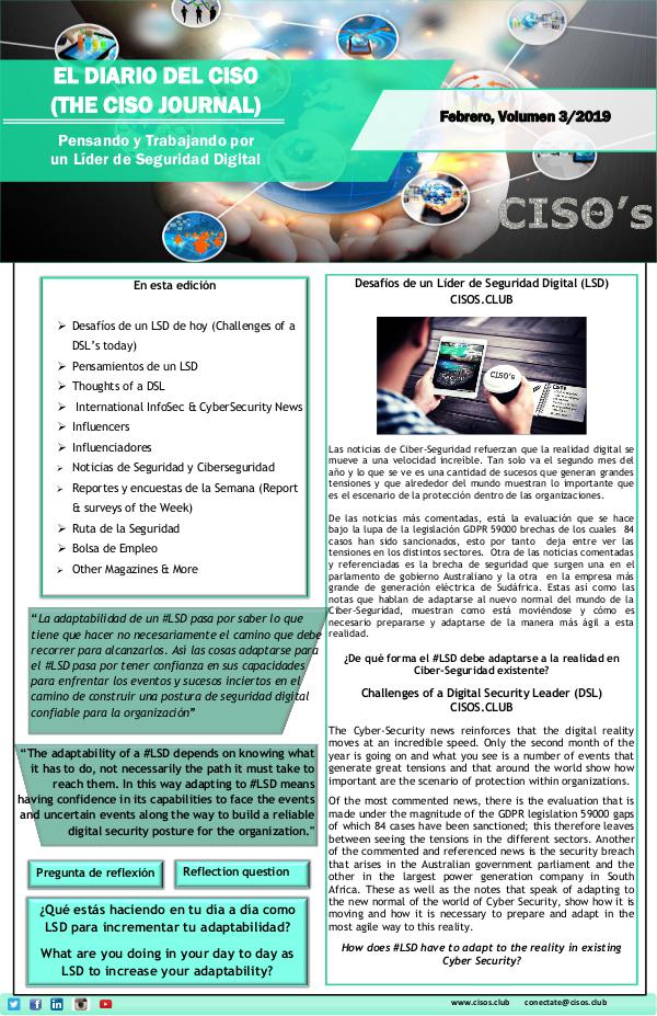 El Diario del CISO El Diario del CISO (The CISO Journal) Edición 3