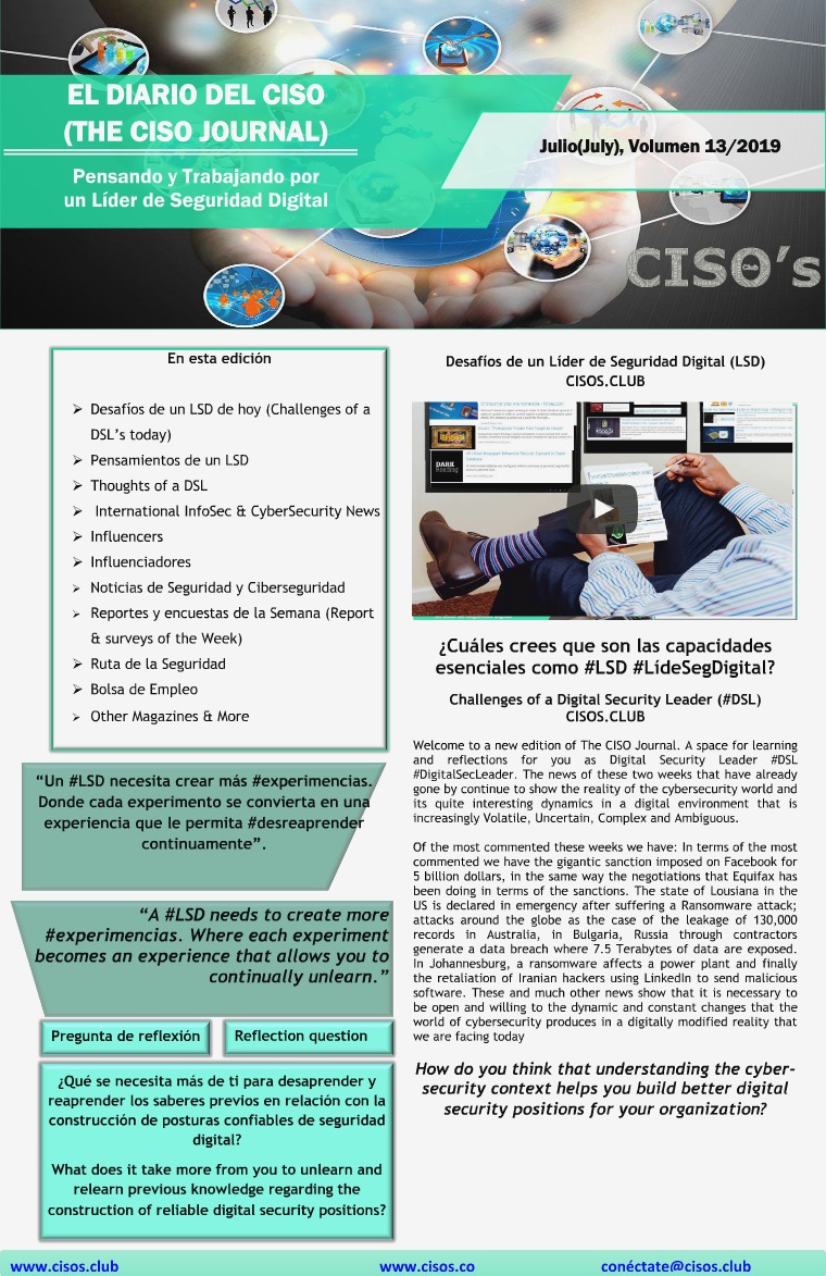 El Diario del CISO (The CISO Journal) Edición 13