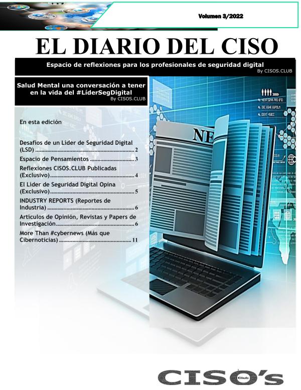 El Diario del CISO (The CISO Journal) Volumen 3