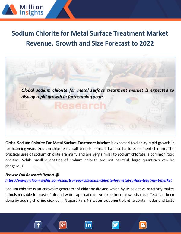 Sodium Chlorite for Metal Surface Treatment Market