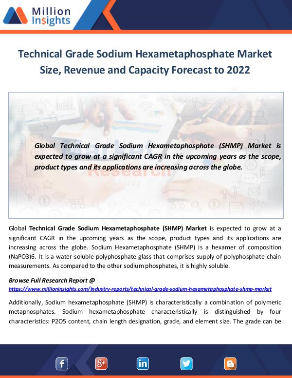 Market World Technical Grade Sodium Hexametaphosphate Market