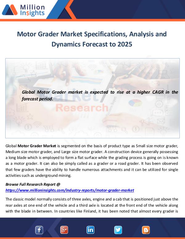 Motor Grader Market Analysis