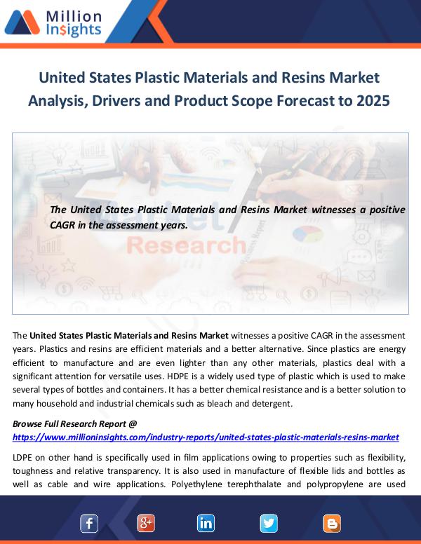 Market World United States Plastic Materials and Resins Market