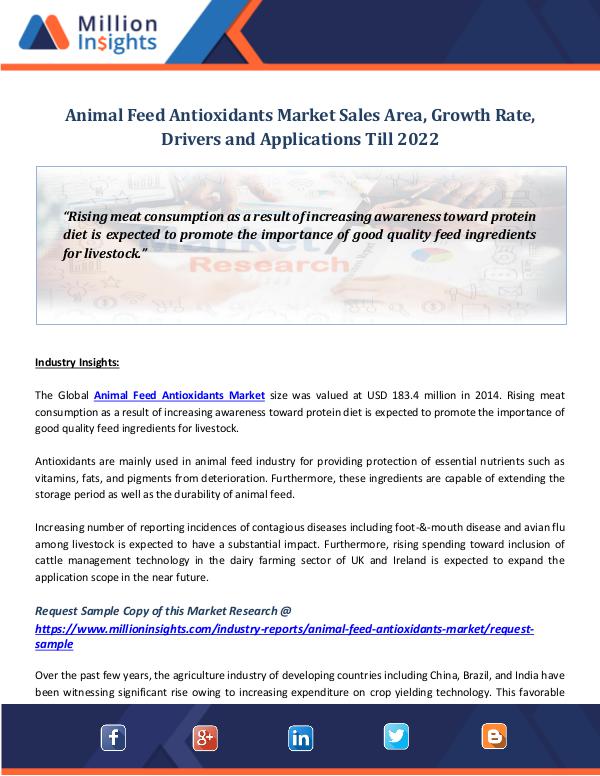 Animal Feed Antioxidants Market