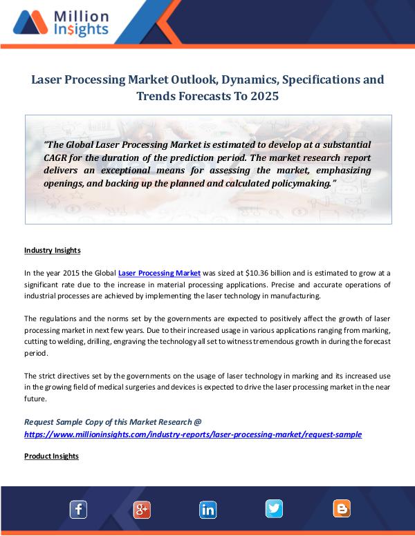 Laser Processing Market Outlook