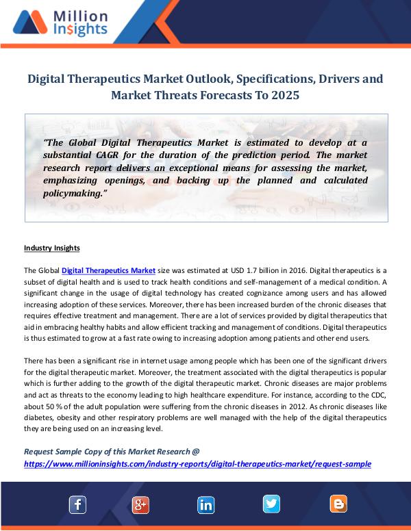 Digital Therapeutics Market Outlook