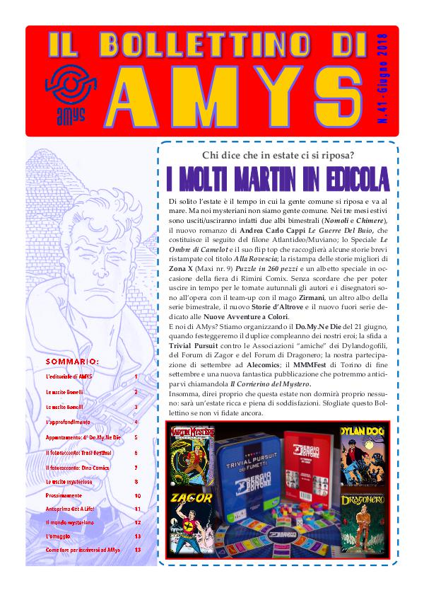 Tutti i Bollettini di AMys nr.41-2018