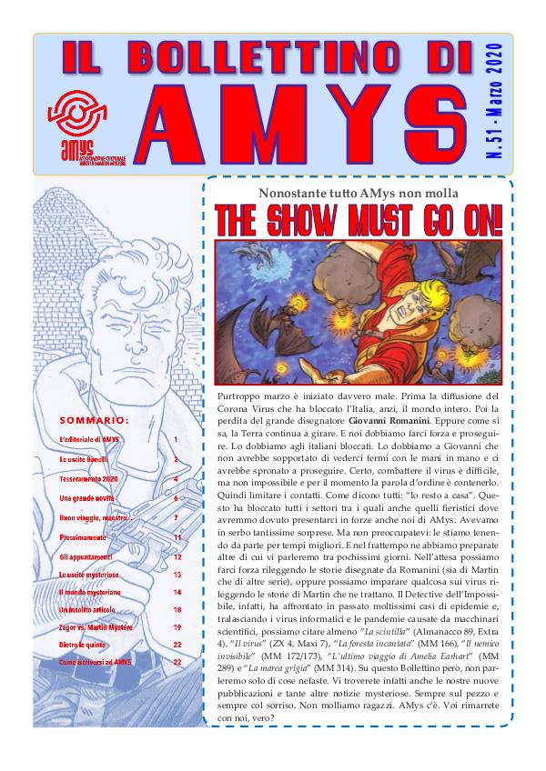 IL BOLLETTINO DI AMYS nr. 51-2020