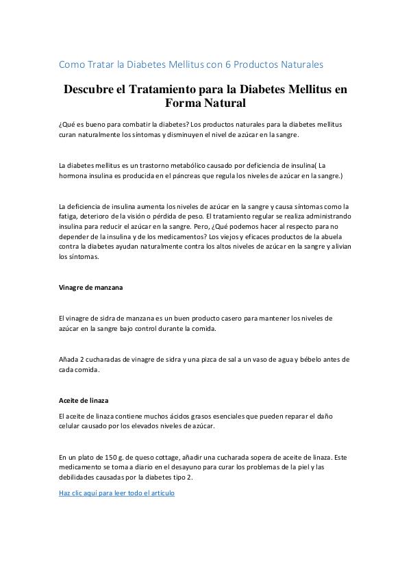 Consejos Naturales Para Controlar la Diabetes Tipo 2 — 7 Tips Sencill Como Tratar la Diabetes Mellitus con 6 Productos N