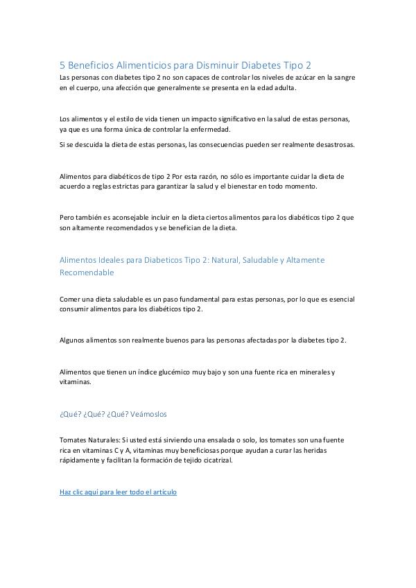 Consejos Naturales Para Controlar la Diabetes Tipo 2 — 7 Tips Sencill 5 Beneficios Alimenticios para Disminuir Diabetes