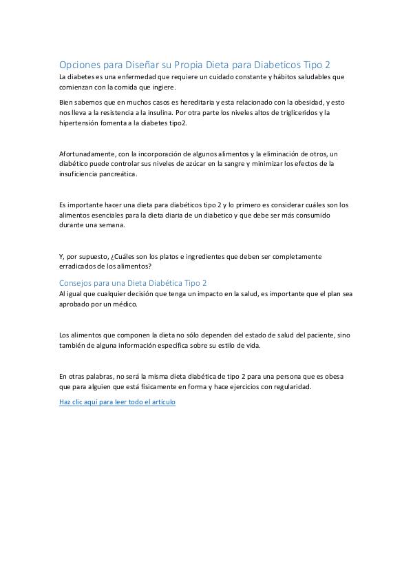 Consejos Naturales Para Controlar la Diabetes Tipo 2 — 7 Tips Sencill Opciones para Diseñar su Propia Dieta para Diabeti