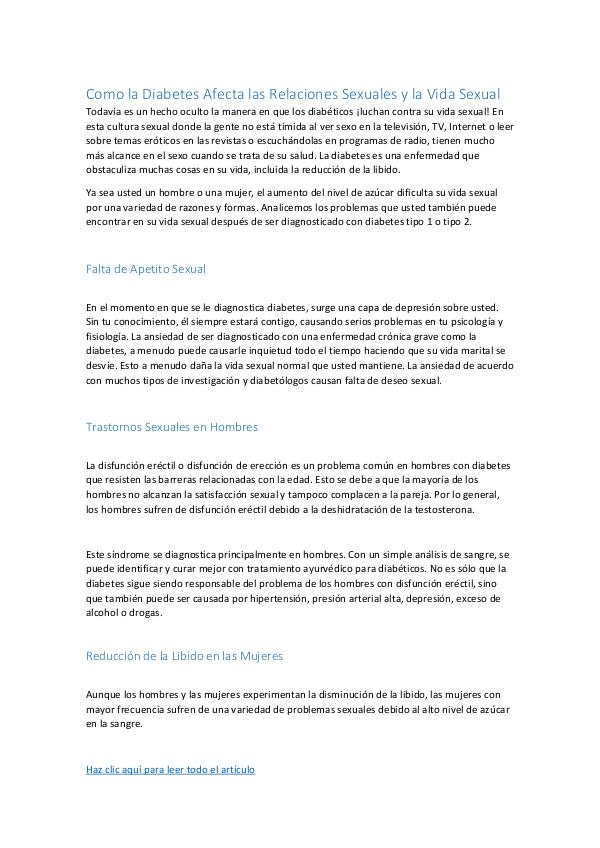 Consejos Naturales Para Controlar la Diabetes Tipo 2 — 7 Tips Sencill Como la Diabetes Afecta las Relaciones Sexuales y