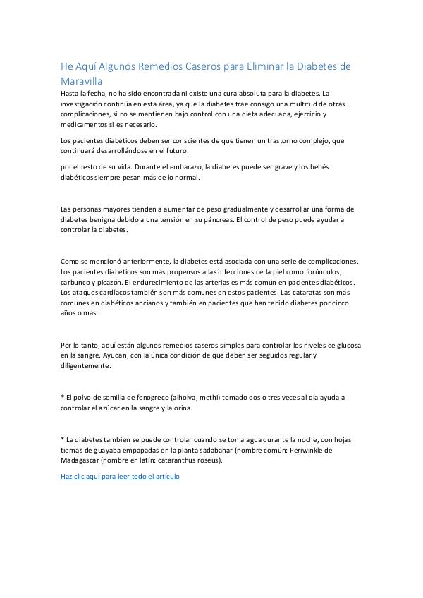 Consejos Naturales Para Controlar la Diabetes Tipo 2 — 7 Tips Sencill He Aquí Algunos Remedios Caseros para Eliminar la