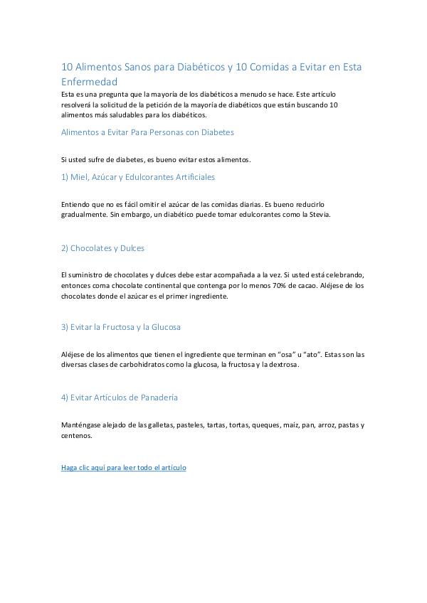 Consejos Naturales Para Controlar la Diabetes Tipo 2 — 7 Tips Sencill 10 Alimentos Sanos para Diabéticos y 10 Comidas a