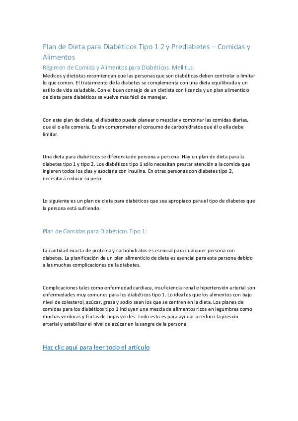 Consejos Naturales Para Controlar la Diabetes Tipo 2 — 7 Tips Sencill Plan de Dieta para Diabéticos Tipo 1 2 y Prediabet