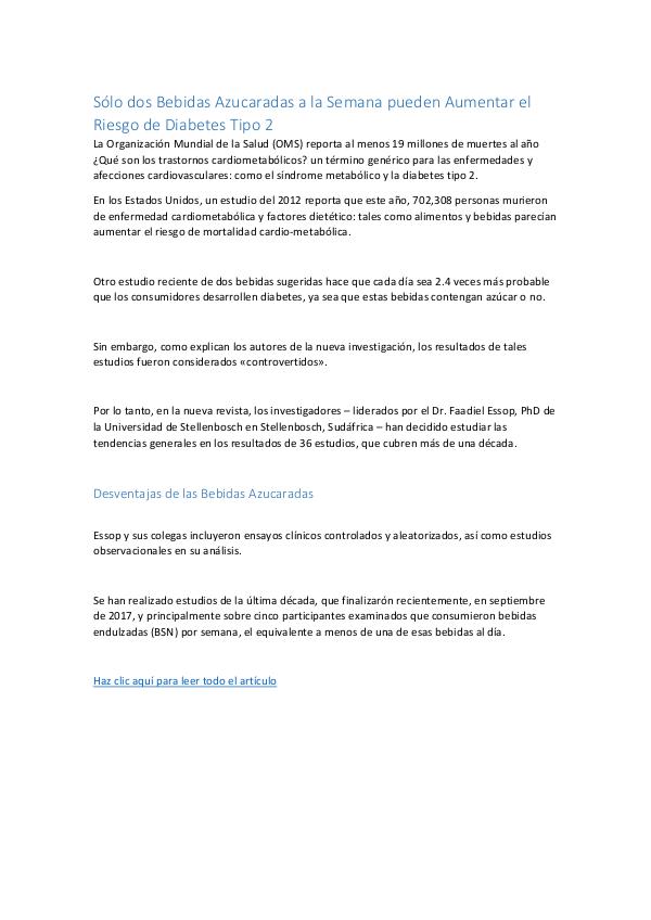 Consejos Naturales Para Controlar la Diabetes Tipo 2 — 7 Tips Sencill Sólo dos Bebidas Azucaradas a la Semana pueden Aum