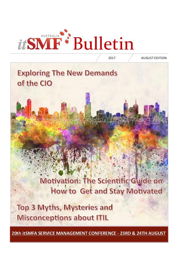 itSMFA 2017 August Bulletin Bulletin - August - 2017