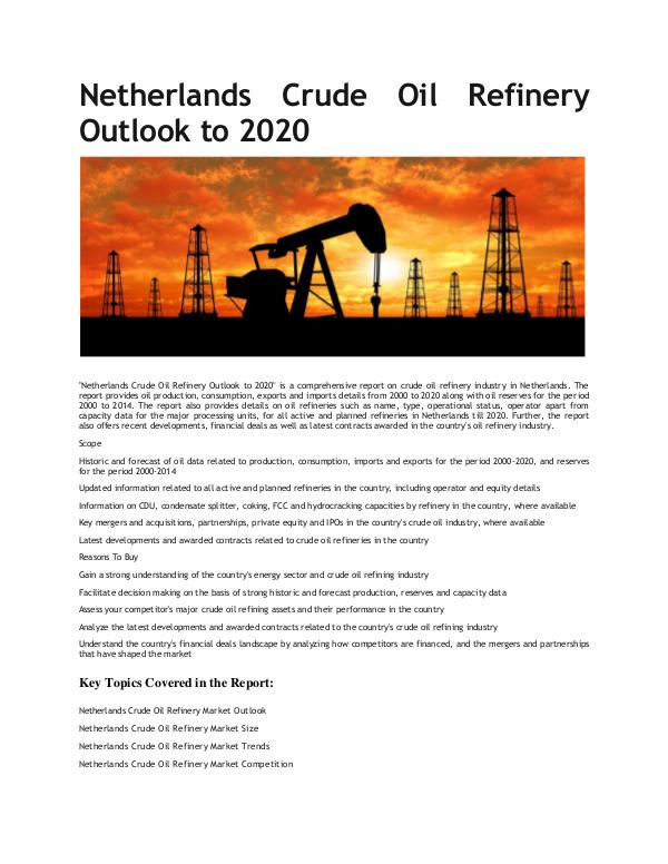 Ken Research - Netherlands Crude Oil Refinery Market Growth