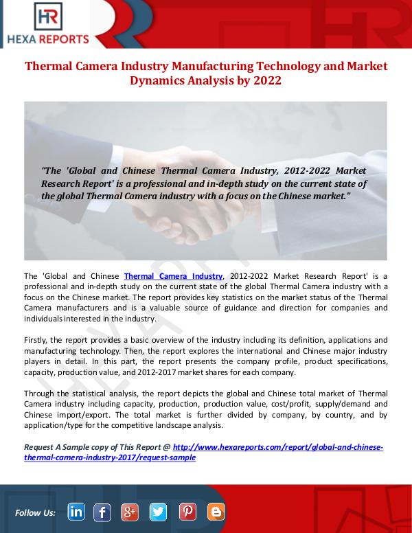 Thermal Camera Industry Share, Manufacturing Techn