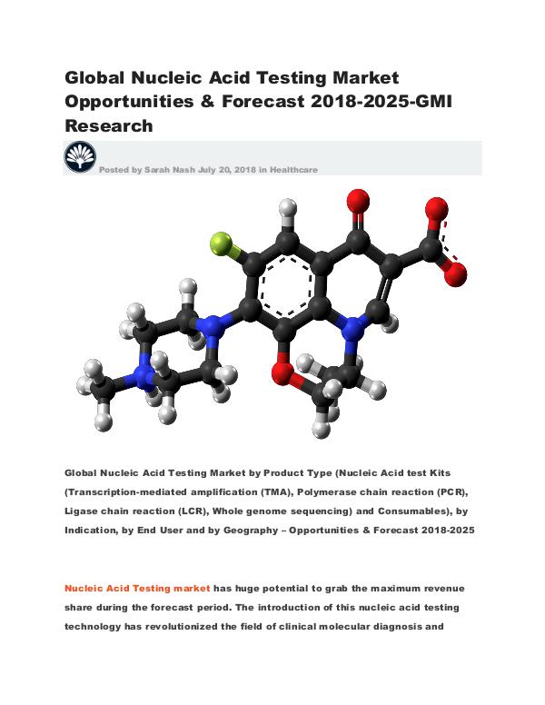 Global Nucleic Acid Testing Market Opportunities & Forecast 2018-2025 Global Nucleic Acid Testing Market Opportunities &