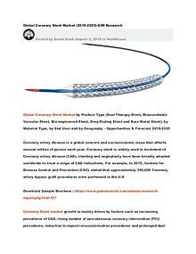 Global Coronary Stent Market (2018-2025)-GMI Research